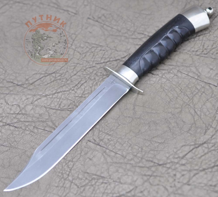 Нож Кустари и К Финка Р-2 Х-12 черное дерево мельх
