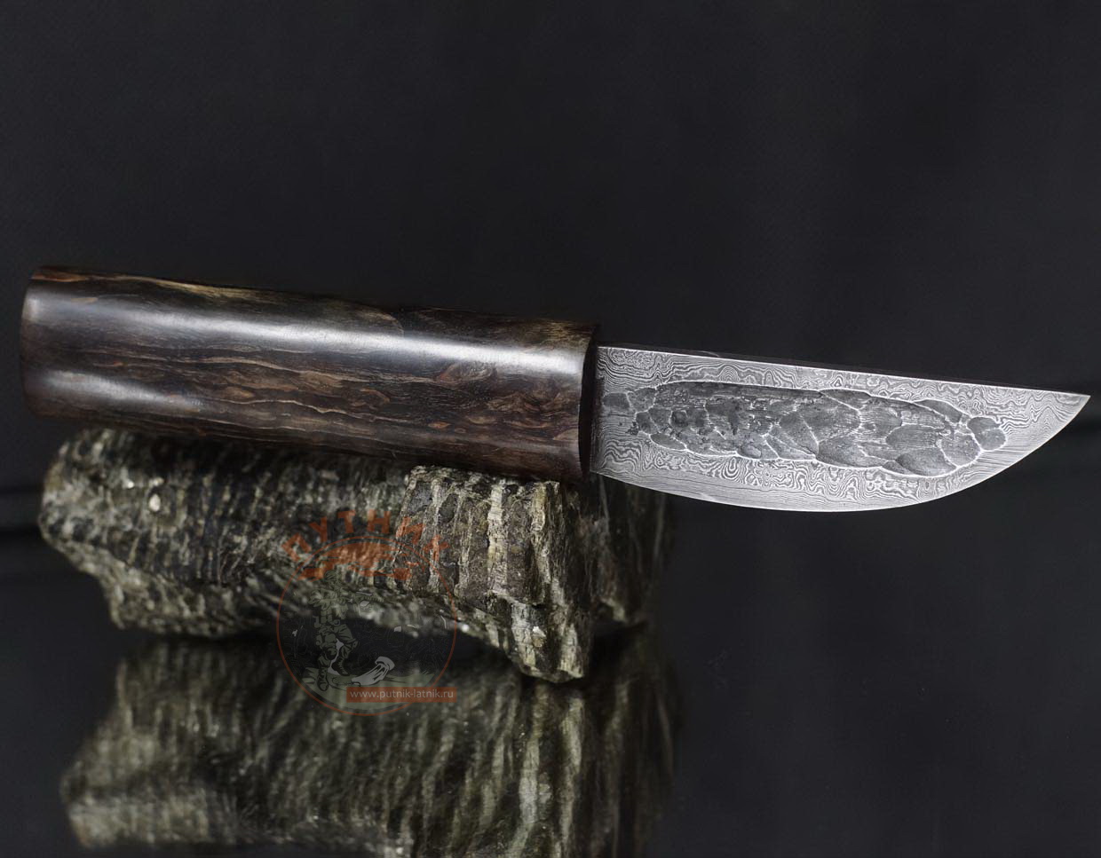 Якутский нож малый дамасская сталь ковка