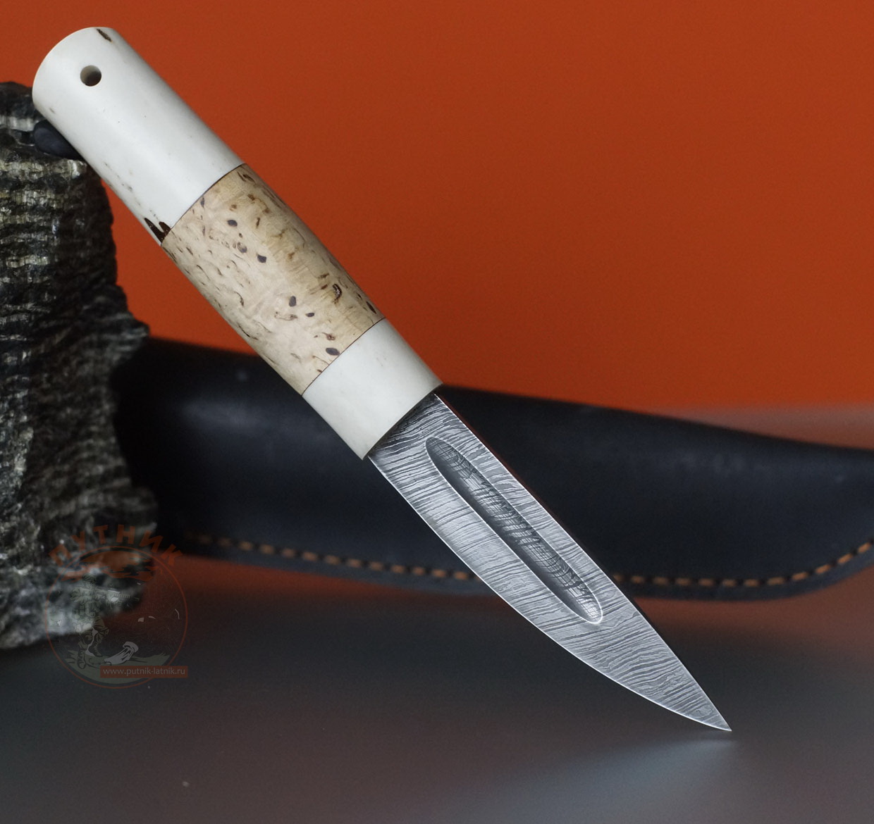 Якутский нож малый Дамасская сталь Сковородихина