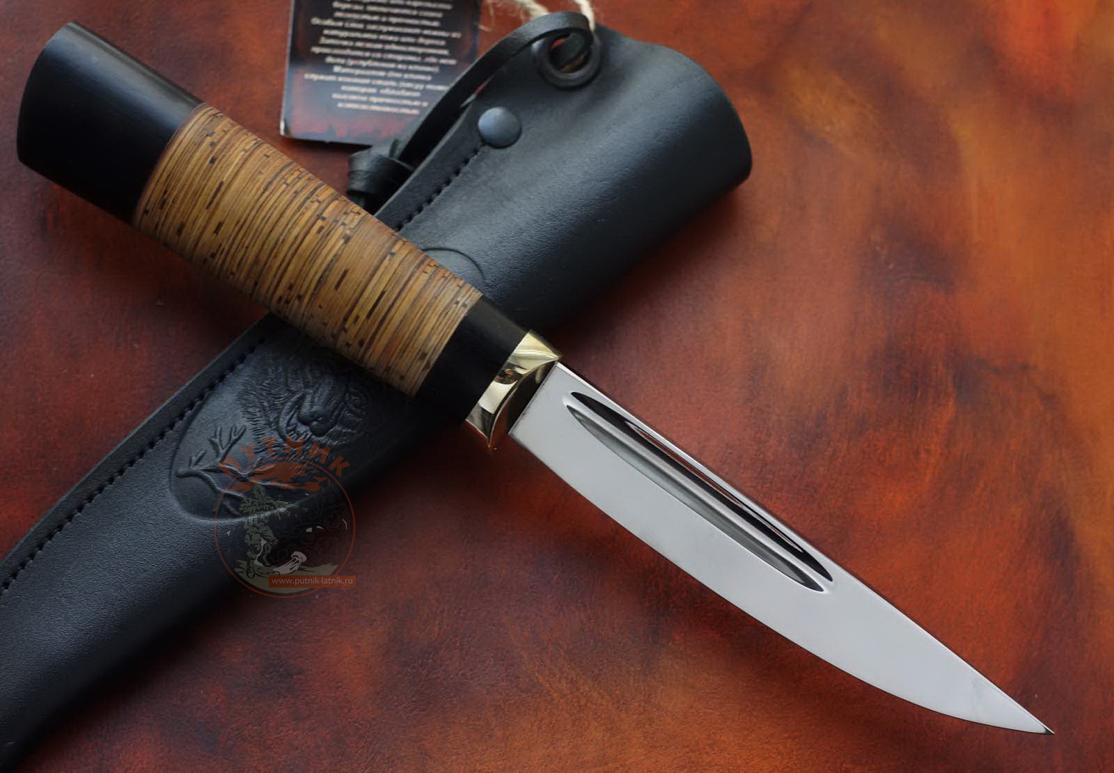 Якутский нож средний Х12МФ ковка береста