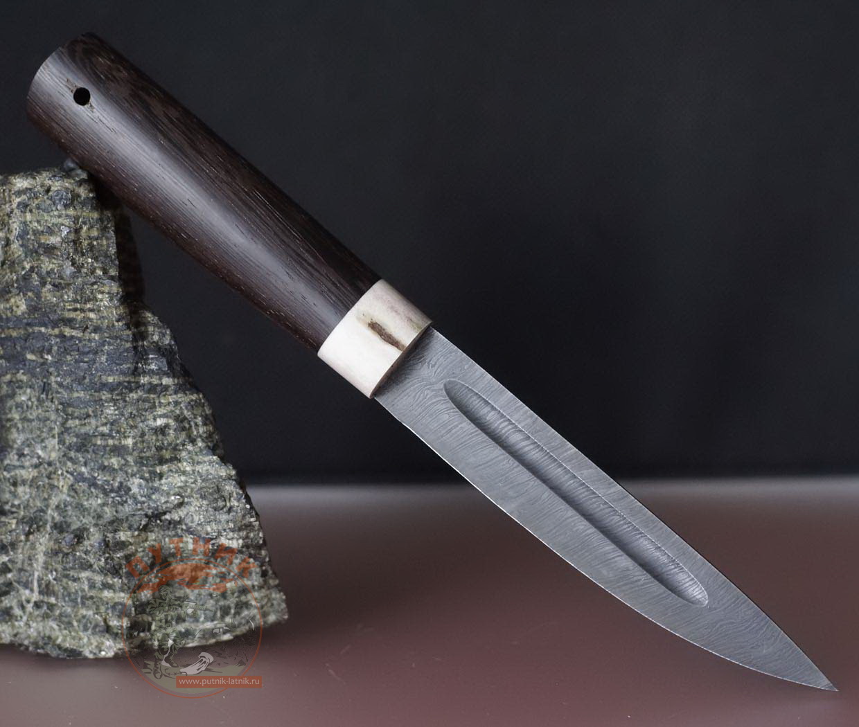 Якутский нож средний Дамасская сталь Сковородихина