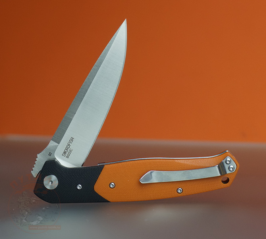 складной нож bestech swordfish оранжевый d2