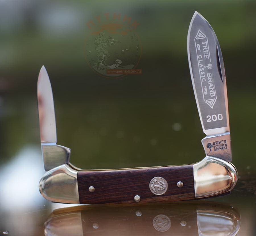 Boker Solingen Germany Tree Brand Classic Wood 200 Canoe Knife