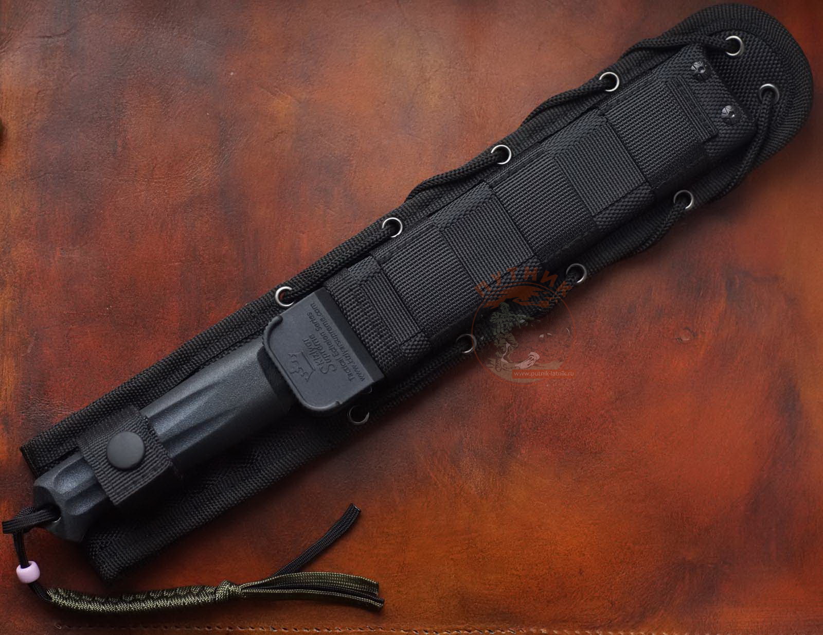 нож kizlyar supreme croc aus-8 black titanium с чехлом