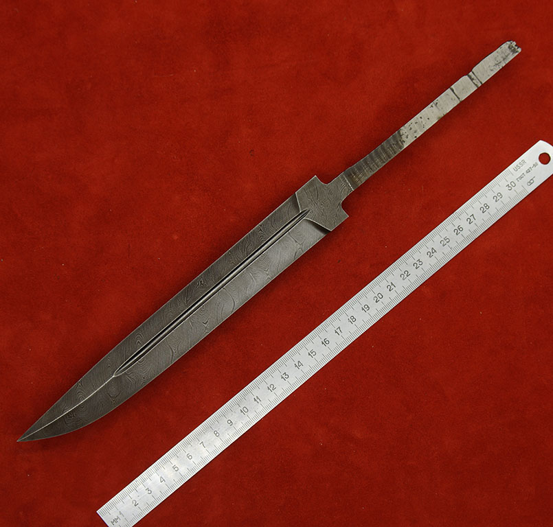 Клинок для ножа Пластун дамасская сталь