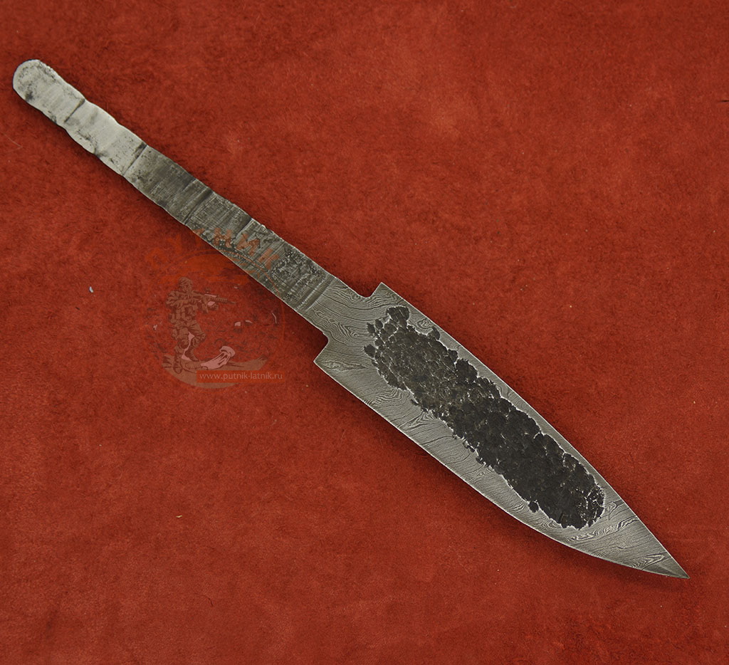Клинок для Якутского ножа дамасская сталь ковка