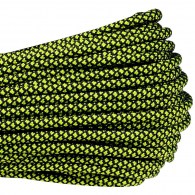 Atwood 550 Paracord - Diamond black and neon green