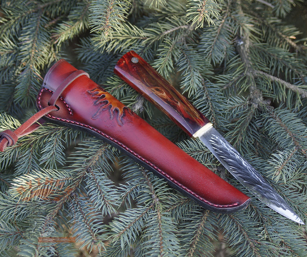 Якутский нож авторский с ножнами ручной работы